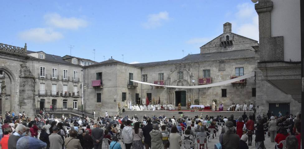Celebración del Corpus en la Praza de Santa María
