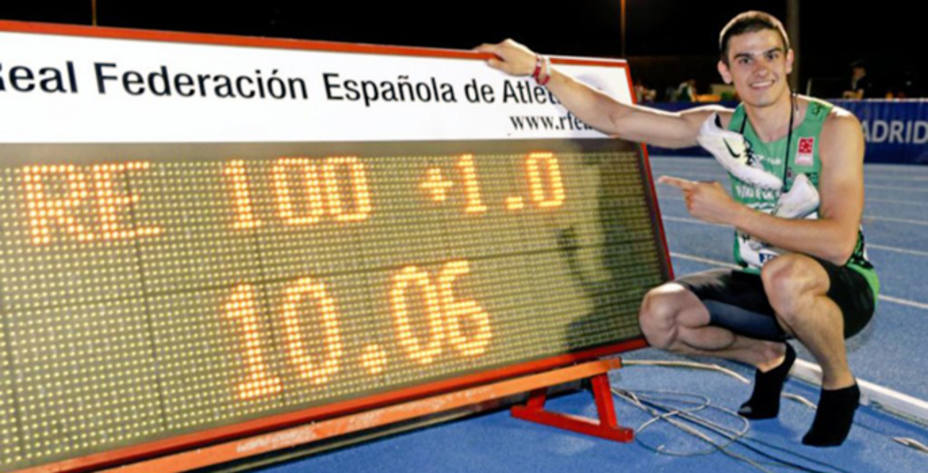 Hortelano bate el récord de España de 100 dos veces en una hora