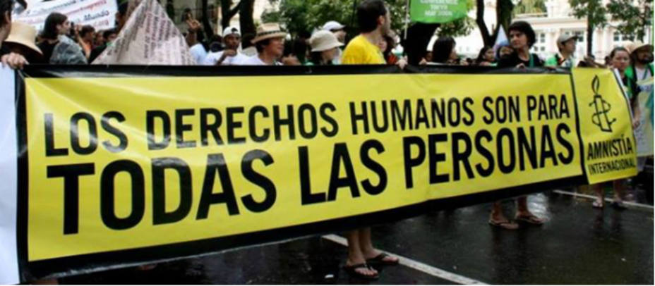 Amnistía Internacional durante una manifestación. EFE.