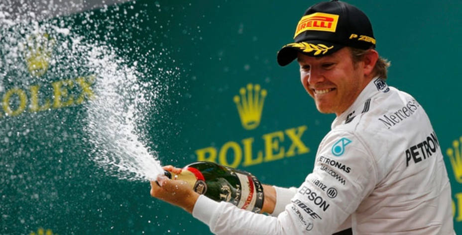Rosberg celebra el triunfo en Austria (REUTERS).