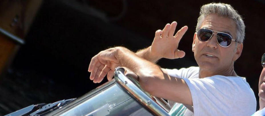 George Clooney llegando a Venecia. EFE