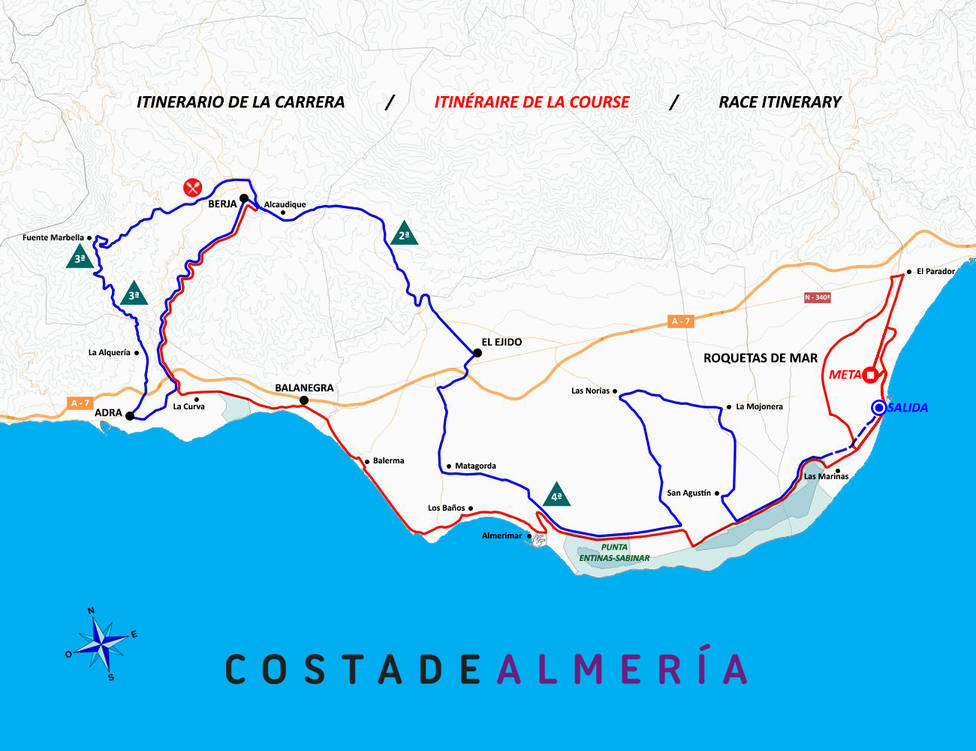 Plano de la Clásica Ciclista de Almería