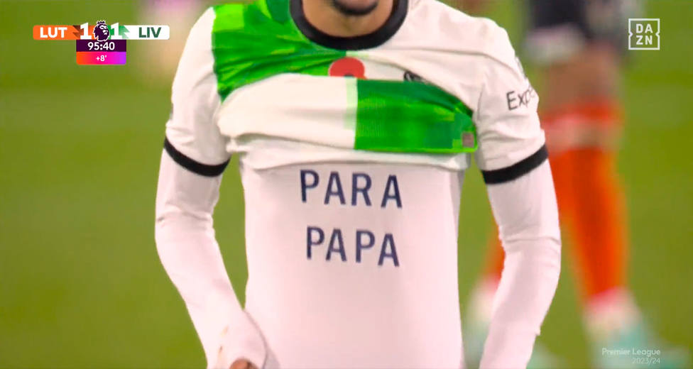 La emotiva dedicatoria de Luis Díaz al marcar el gol del empate del Liverpool