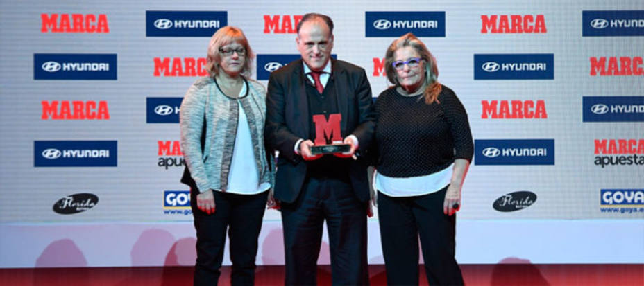 Javier Tebas, en la gala de entrega de los premios Marca de este lunes (FOTO: LaLiga)