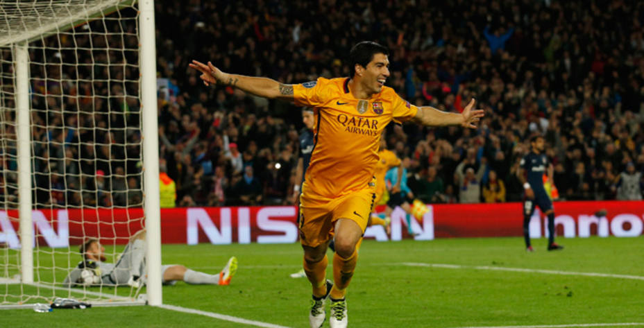 Luis Suárez celebra el 2-1 (Reuters)