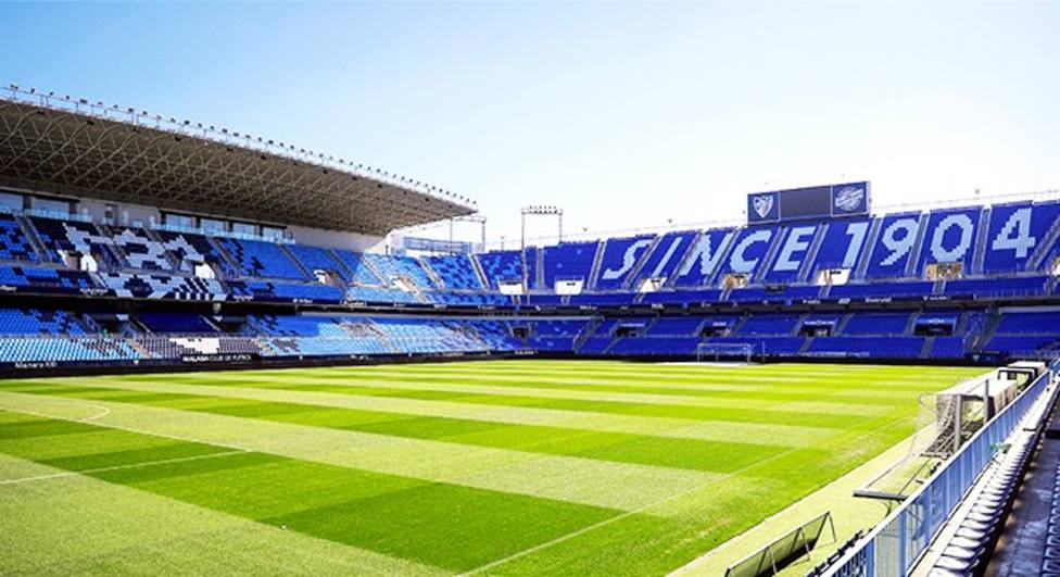 Imagen de La Rosaleda, estadio del Málaga CF.