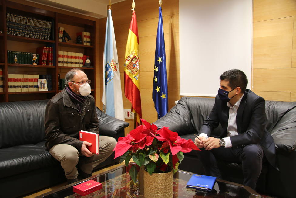 Gabriel Alén y Aquilino Valencia, en la reunión de esta mañana