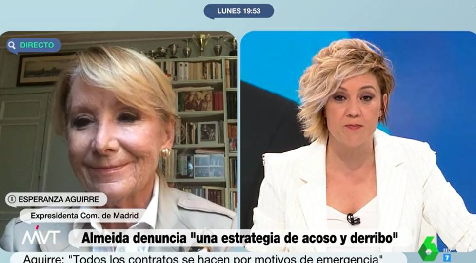 Cristina Pardo para los pies a Esperanza Aguirre por lo que suelta en directo: Ya se ha metido con La Sexta