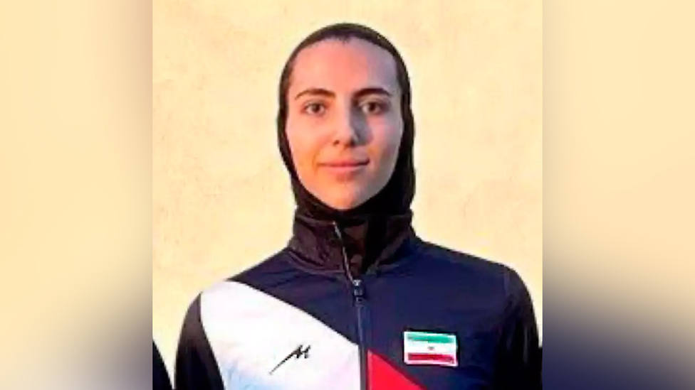 Imagen de la jugadora iraní de voleibol Mobina Rostami