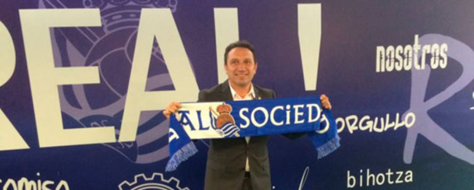 Eusebio es presentado como técnico de la Real Sociedad (foto: @RealSociedad)