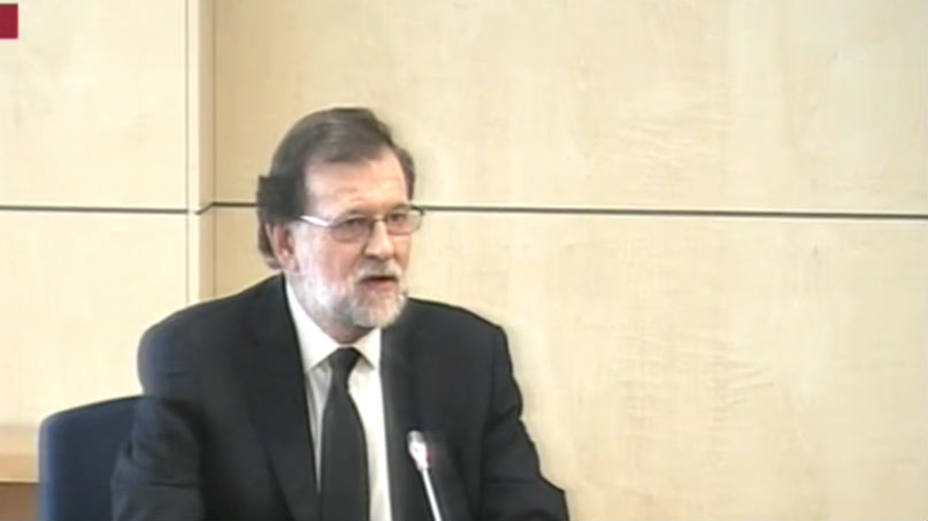 Rajoy compareciendo como testigo por el caso Gürtel en la Audiencia Nacional