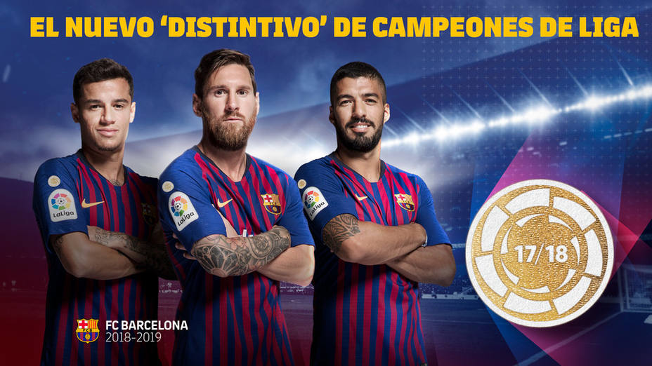 El Barça estrenará el nuevo símbolo de campeón de Liga
