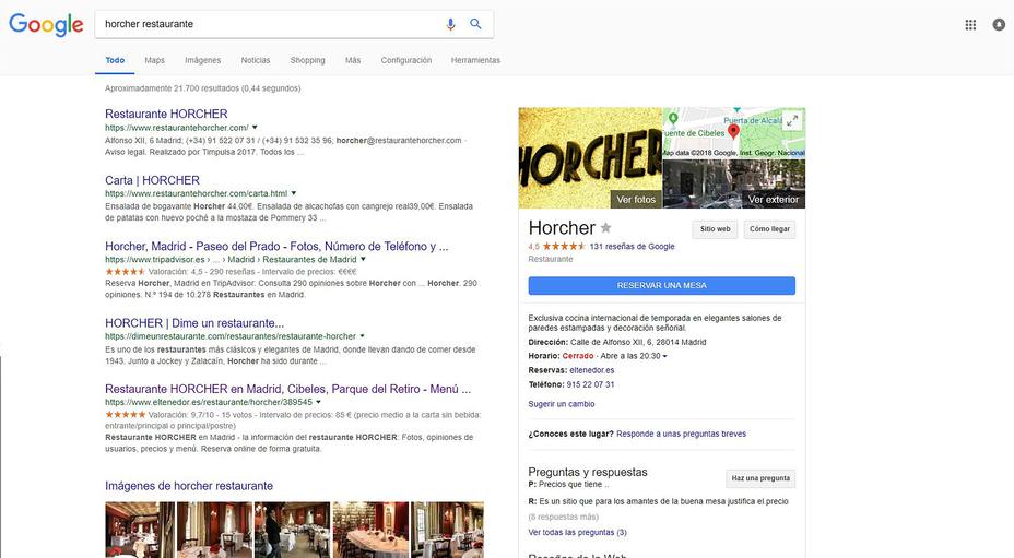 ElTenedor se alía con Google para facilitar las reservas online de restaurantes