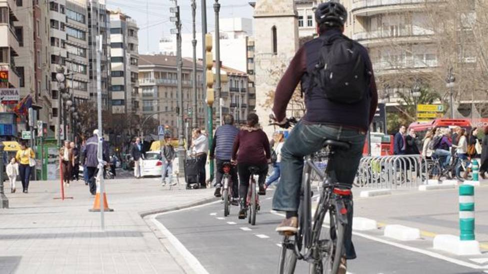 Carril bici calle Xàtiva