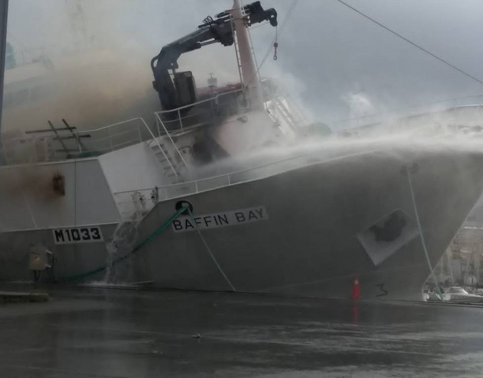Incendio en el Puerto de Vigo