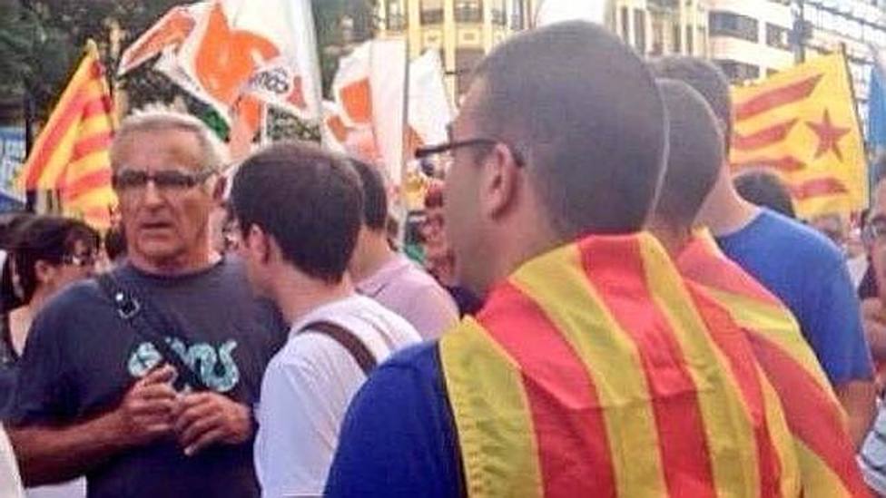 Ribó en una manifestación catalanista