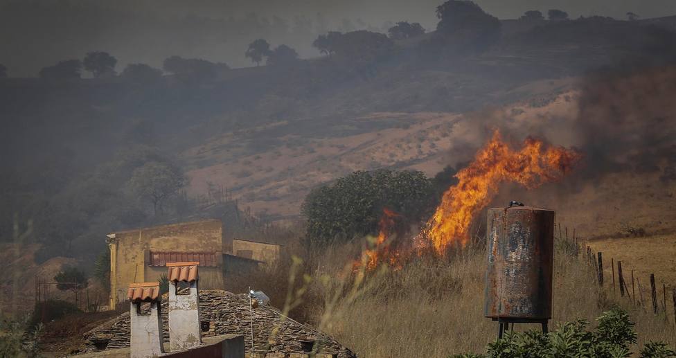 Más de 400 hectáreas quemadas por el incendio forestal en la localidad onubense de Villarrasa