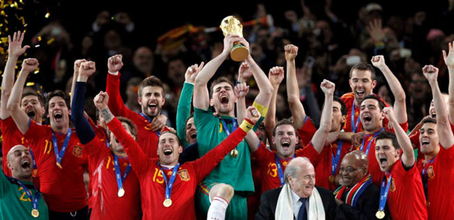 España acabó coronándose campeona del mundo en Sudáfrica. EFE.