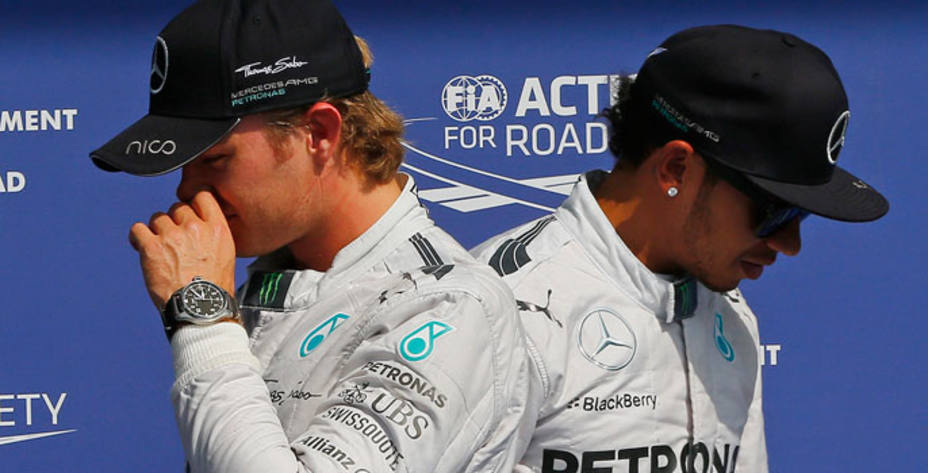 Hamilton y Rosberg chocaron en el GP de Bélgica el pasado fin de semana. Reuters.