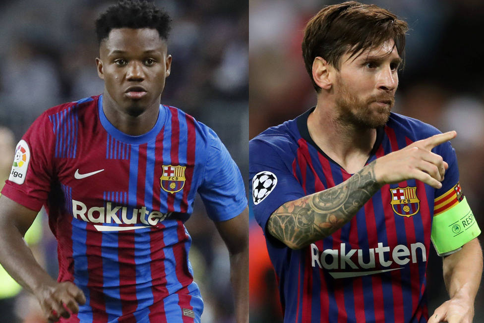 Ansu Fati supera los registros goleadores de Messi