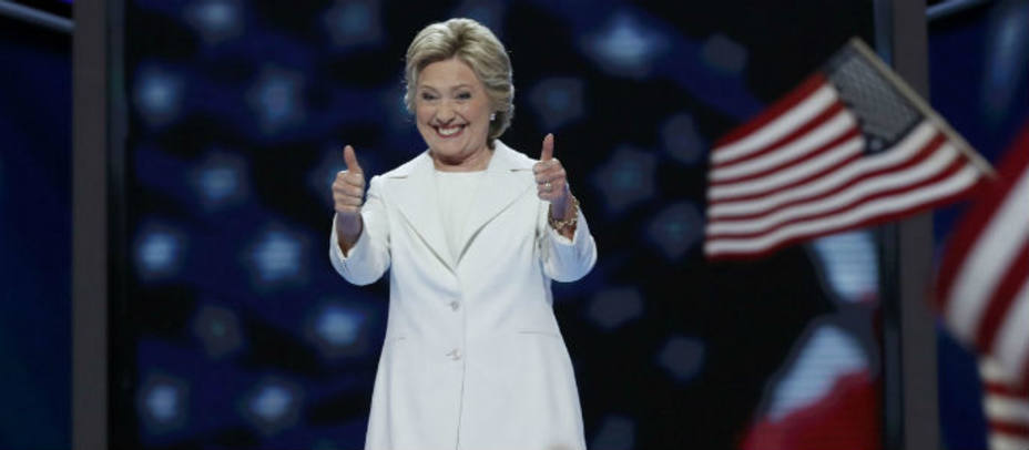 Hillary Clinton acepta en Filadelfia la nominación del Partido Demócrata. Reuters.