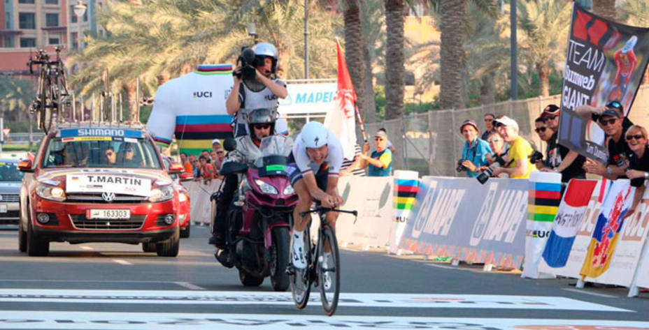 Tony Martin recuperó en Doha el título de campeón del mundo. @UCIDoha2016.