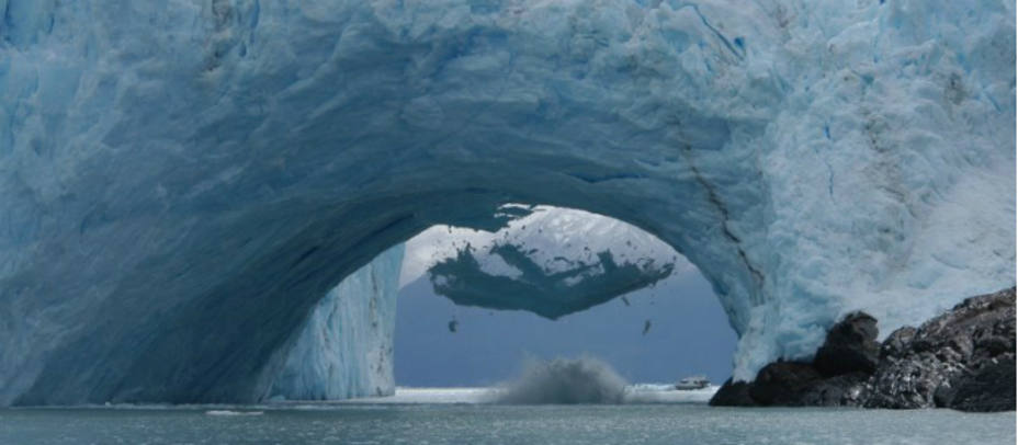 El dique del glaciar Perito Moreno.