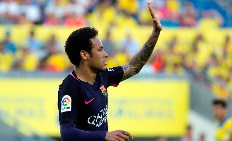 Neymar, durante el partido del Barcelona en Las Palmas. REUTERS