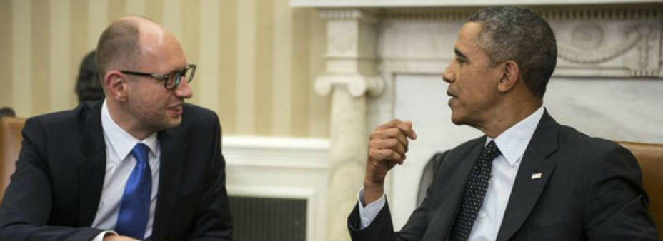 Yatseniuk y Barack Obama / Foto: EFE