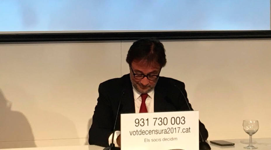 Benedito anuncia que habrá voto de censura contra la junta del Barça