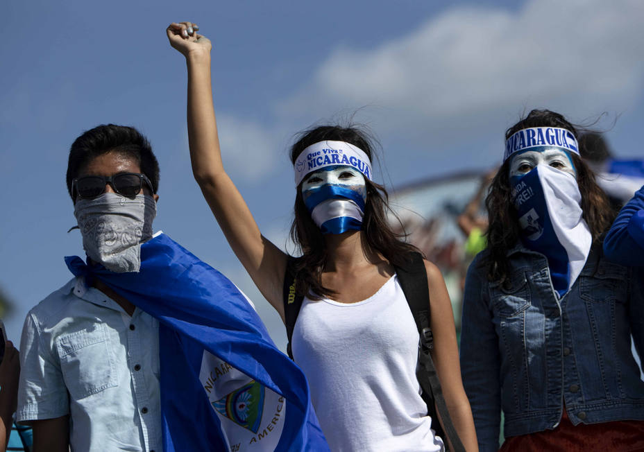 Marcha en Managua por libertad de reos políticos en la crisis