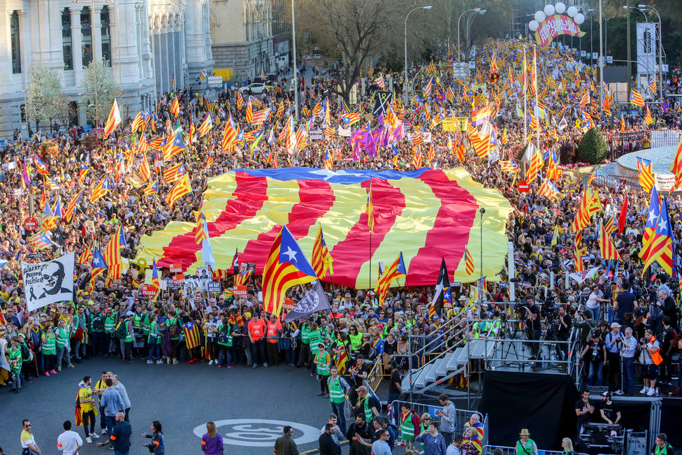 Pinchazo de la manifestación independentista: 18.000 personas según la Policía Nacional