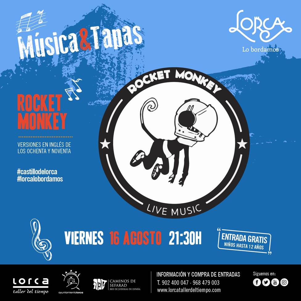 La “Rocket Monkey, Live Music Band” será la protagonista en las Noches del Castillo