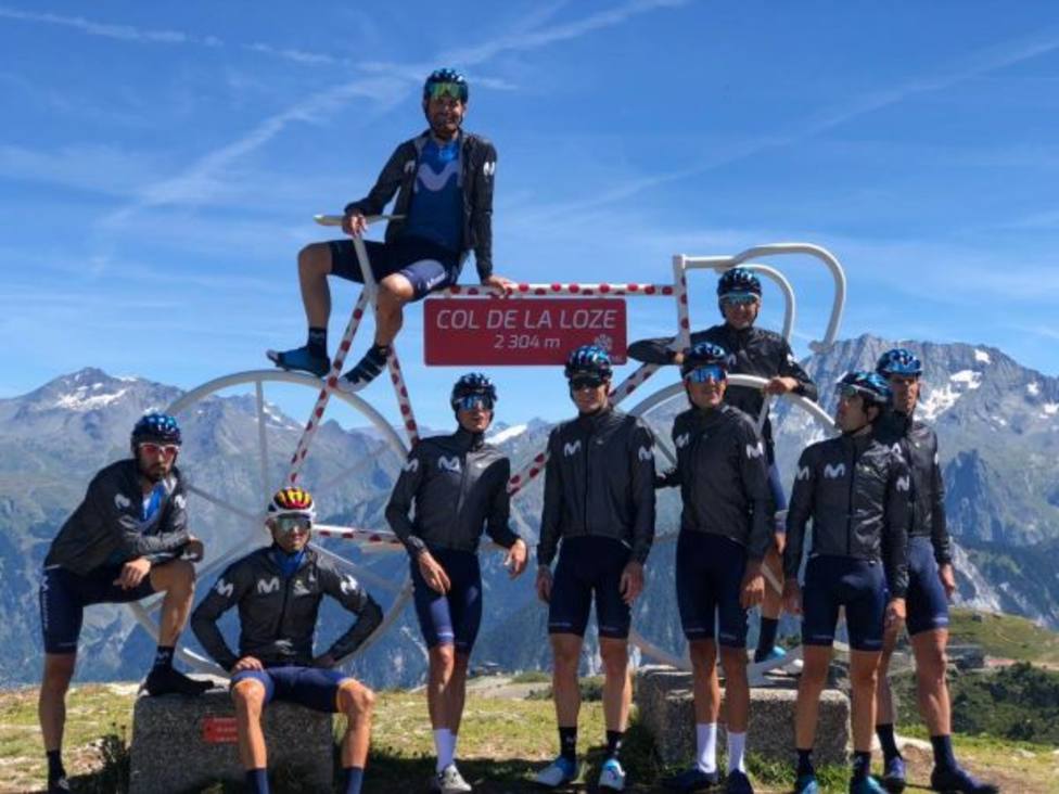 Valverde y Rojas, con Movistar Team, se reúnen en Los Alpes para preparar el Tour