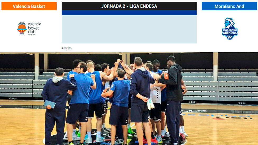 Se busca nueva fecha para el Valencia Basket - Morabanc Andorra