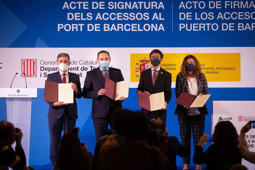 Gobierno, Generalitat y Puerto de Barcelona firman los nuevos accesos de la infraestructura