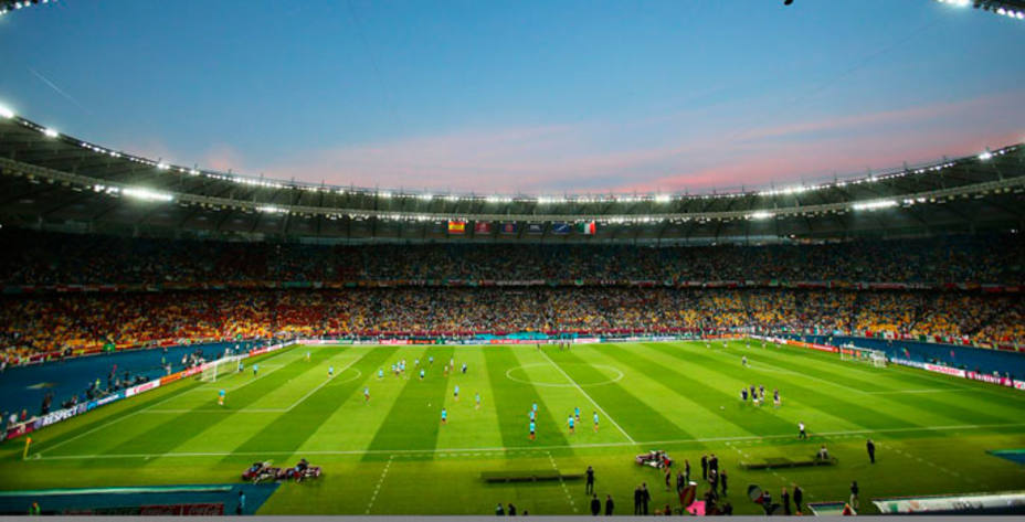 El Olímpico de Kiev acogió la final de la Eurocopa 2012 entre España e Italia. Foto: UEFA.