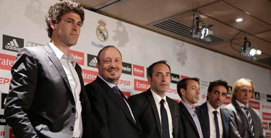 Los hombres que colaboraron con Benítez en el Real Madrid. EFE