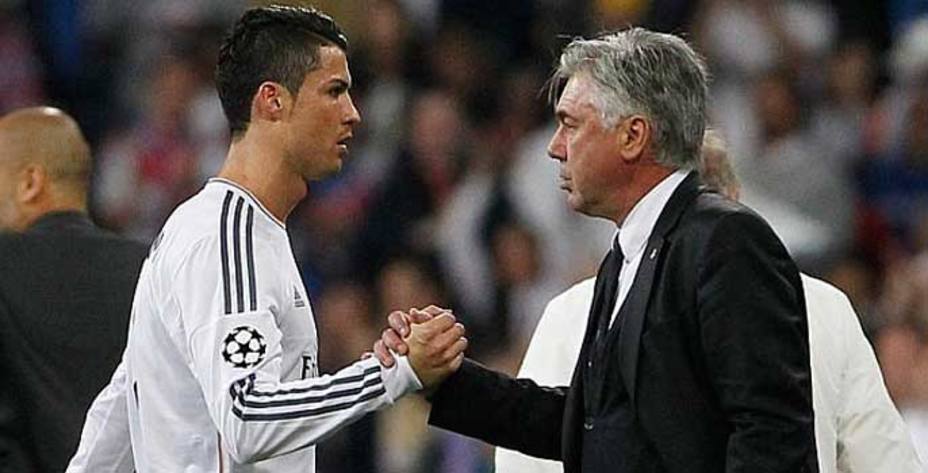 Carlo Ancelotti y Cristiano Ronaldo.