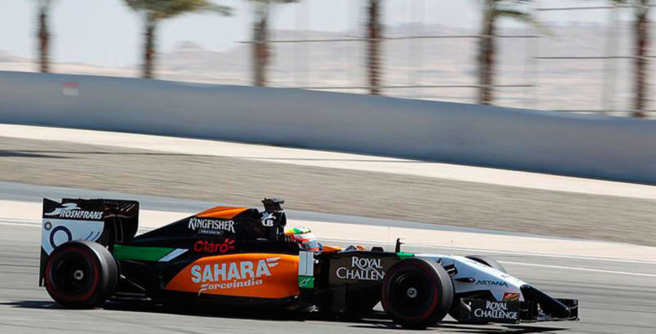 Sergio Pérez logró el mejor tiempo un día más en el circuito de Sakhir. Foto: Force India.