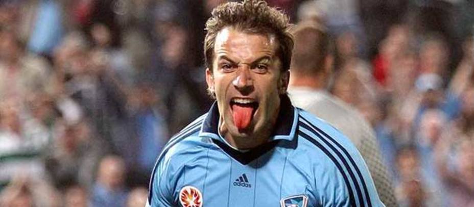 Del Piero celebra un gol con el Sydney FC