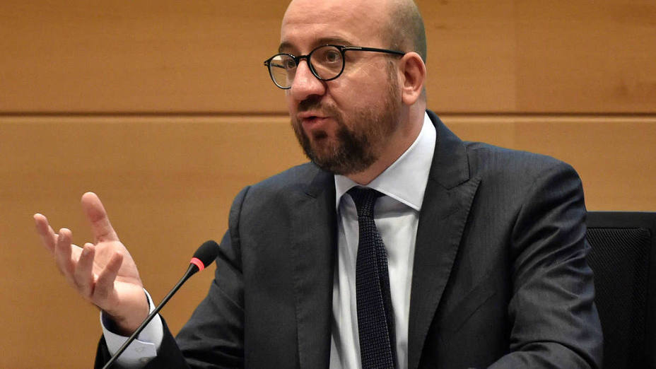 Belgian PM Michel addresses the Interior Committee of the Belgian Parliament regarding the crisis in Catalonia, in Brussels