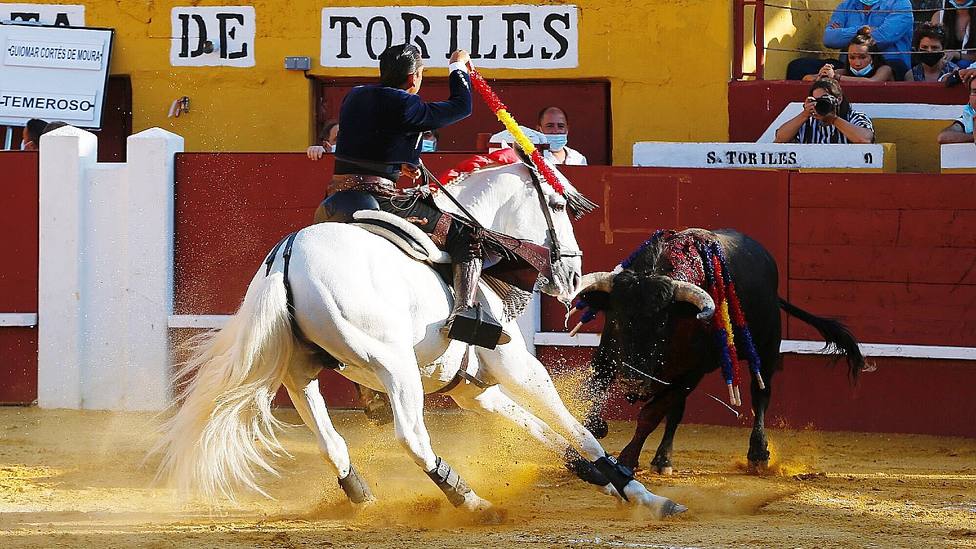 Diego Ventura montando a Lío, uno de los caballos estrella de su cuadra