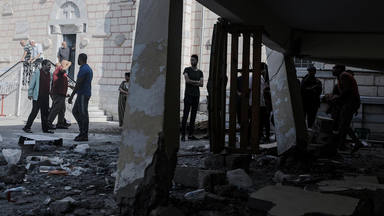 Airstrike on Orthodox church in Gaza