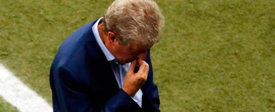 Roy Hodgson, durante el que ha sido su último partido con Inglaterra. REUTERS