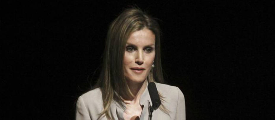 La Princesa de Asturias durante el discurso en la entrega de los premios nacionales de Moda. EFE