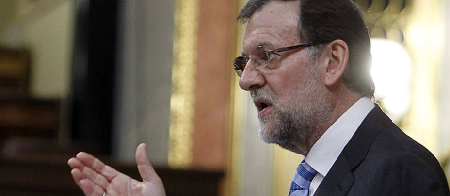 Mariano Rajoy durante su intervención en el Debate sobre el Estado de la Nación. EFE