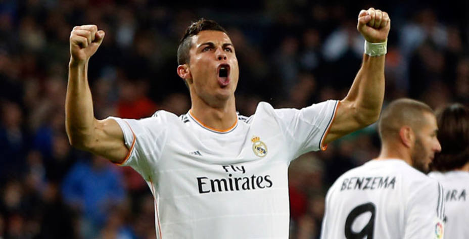 Cristiano Ronaldo celebra un gol esta temporada. Reuters.