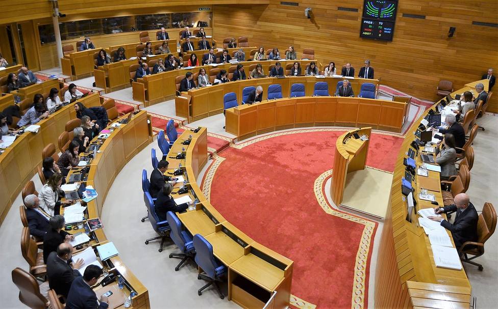 Imagen del pleno celebrado este jueves en el Parlamento de Galicia - FOTO: Parlamento de Galicia