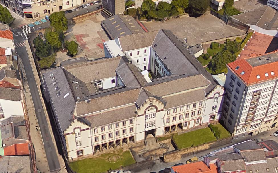 Vista aérea del Colegio Compañía de María de Ferrol